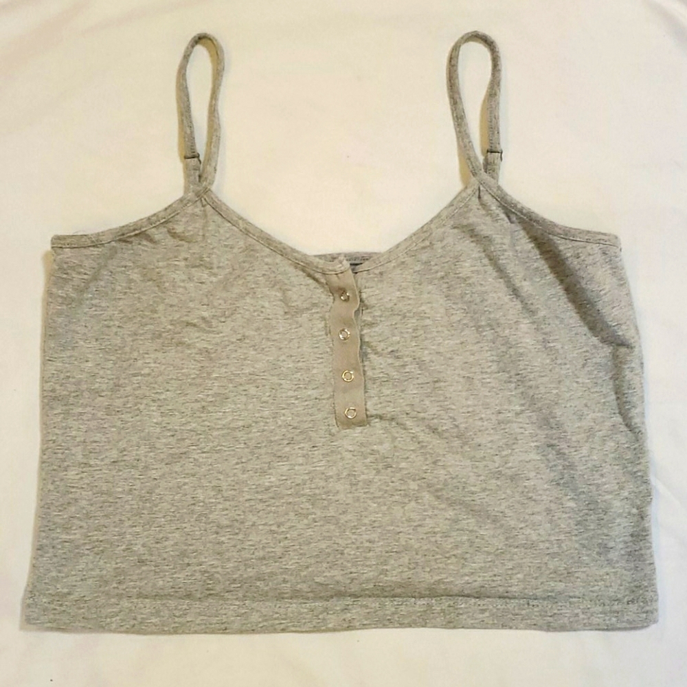 Grey Crop top tank top